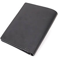 Добротное кожаное портмоне с держателем для Apple AirTag GRANDE PELLE 11623 Черный высокое качество