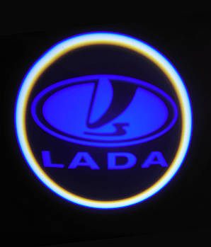 Світлодіодне підсвічування на дверях автомобіля з логотипом  Lada ВАЗ