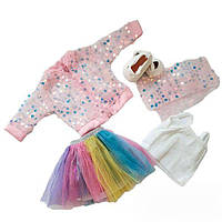 Одежда для куклы Baby Born 40-43 см / Беби Борн набор Радужный розовый / разноцветный 8552/1