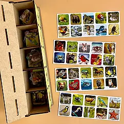 Дерев'яний сортер — комодик "Види тварин" Розвиваюча гра для дітей