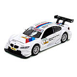Іграшкова машинка металева BMW M3 DTM, БМВ, білий, відкр двері, інерція, 4*10*3см (250256), фото 2