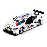 Іграшкова машинка металева BMW M3 DTM, БМВ, білий, відкр двері, інерція, 4*10*3см (250256), фото 8