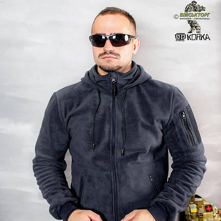 Парка кофта флісова Dark navy blue Origin| Щільність: 300 gr/m, фото 2