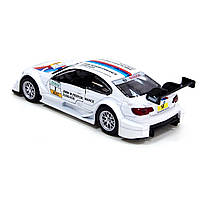 Іграшкова машинка металева BMW M3 DTM, БМВ, білий, відкр двері, інерція, 4*10*3см (250256), фото 5