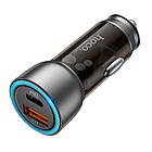 Адаптер автомобільний Hoco Sprinter dual port Car charger NZ8 |1USB/1Type-C, QC/PD, 45W/3A|, фото 4