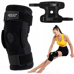 Фіксатор (бандаж) для коліна 4FIZJO шарнірний 1 шт 4FJ0471 Size S Poland