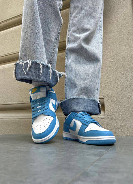 Кроссовки женские голубые Nike SB DUNK LOW « UNIVERSITY BLUE