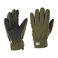 Флисовые перчатки тактические M-Tac Олива (M), зимние перчатки, полнопалые перчатки