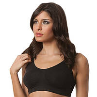 Спортивный топ Ahh Bra бюстгальтер без косточек Size L Черный OM227