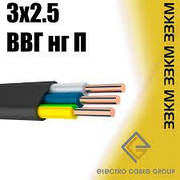 Провід силовий мідний, кабель плоский ВВГ нг 3х2,5 ЗЗЦМ Запоріжжя