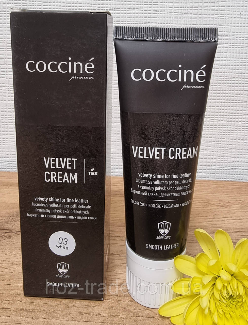 Крем для взуття БІЛИЙ Сoccine Velvet для делікатної шкіри