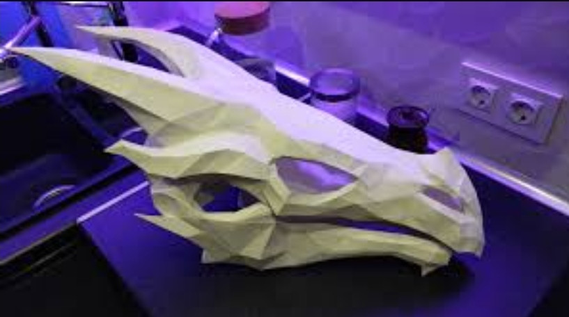 PaperKhan Конструктор із картону дракон череп скайрім papercraft 3D фігура розвивальний набір антистрес