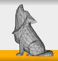 PaperKhan Конструктор із картону вовк собака пазл орігамі papercraft 3D фігура полігональна набір подарок сувенір антистрес