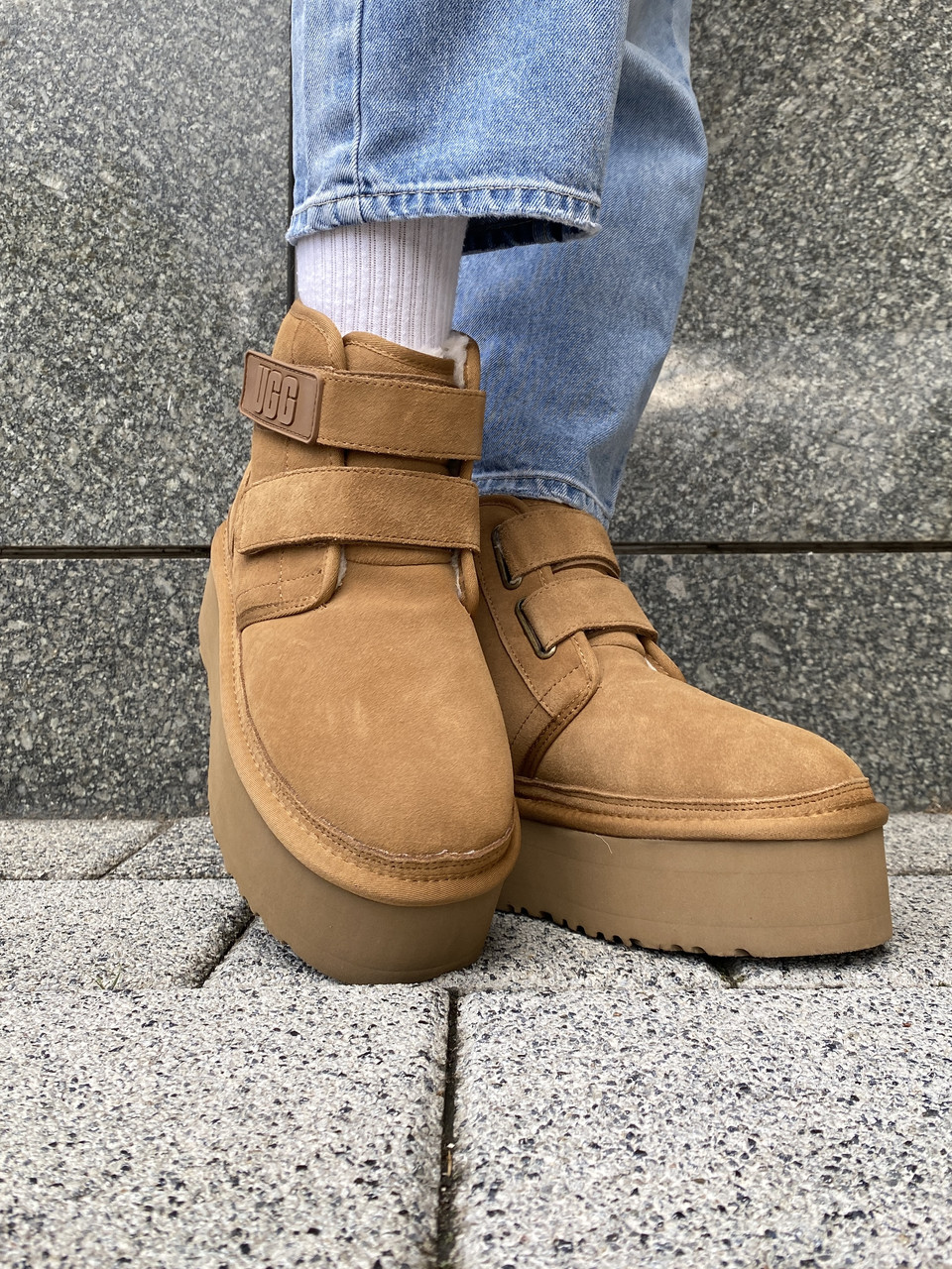 Уггі жіночі коричневі зимові UGG Neumel Platform Camel (13967)
