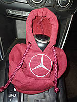 Чехол кофта Худи аксессуар на КПП Car Hoodie мерседес Mercedes бордовый подарок автомобилисту 10070