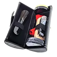 Набір дорожній для догляду за взуттям у чорному футлярі