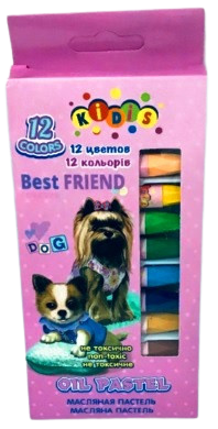 Пастель олійна 12 кольорів KIDIS "BEST FRIEND" (собачки) KNZ, фото 4