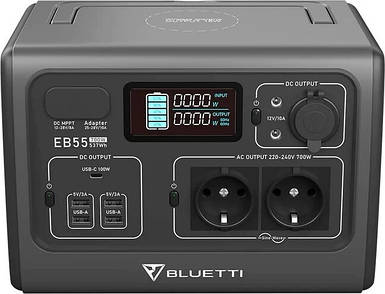 Зарядна станція Bluetti PowerOak EB55, 700 Вт, 537 Вт.год