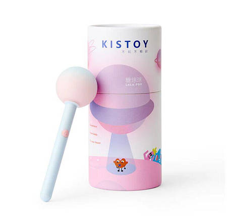 Вібратор-цукерка на паличці KISTOY Lala Pop, 2 мотори, маска на очі в комплекті, фото 1