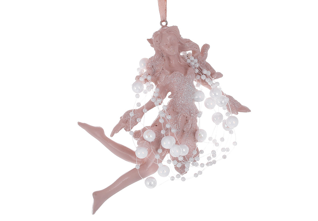 Декоративна підвісна фігурка Балерина 13см, колір - рожевий ТОВАР ВІД ВИРОБНИКА