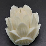 Свічка у формі лотоса білого кольору, фото 2