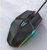 Проводная игровая мышь, оптическая 6-кнопочная USB-мышь с RGB-подсветкой, бесшумная мышь.
