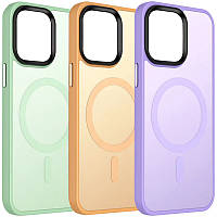 TPU+PC чехол Metal Buttons with MagSafe Colorful для Apple iPhone 14 (6.1") TRE