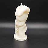 Свічка у формі чоловічого торсу білого кольору, фото 2
