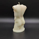 Свічка у формі чоловічого торсу білого кольору, фото 3