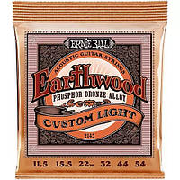 Струны Ernie Ball 2145 Earthwood Phosphor Bronze 11.5-54 Custom Light