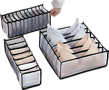 Набір бюльзерів для зберігання нижньої білизни шкарпеток і бюстгальтерів 3 предмети, фото 2