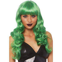 Парик с длинными волнистыми волосами зеленого цвета Leg Avenue IntimPro