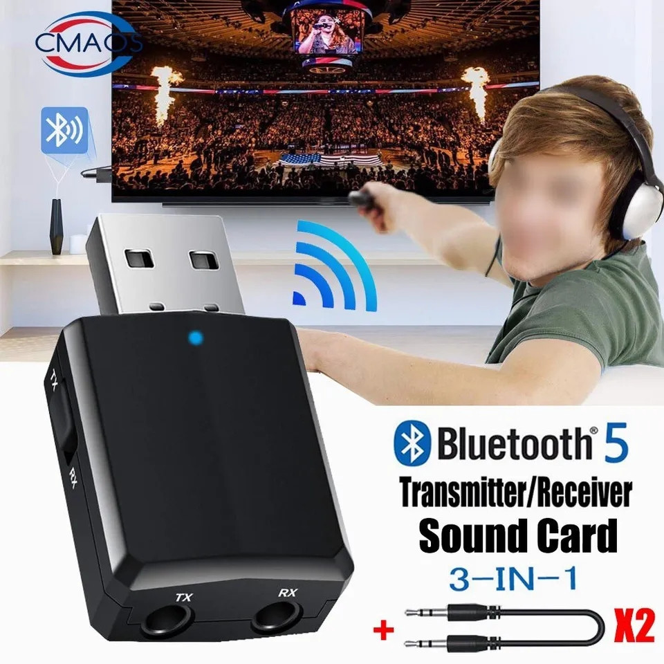 Аудіо Bluetooth адаптер ZF-169 plus 3 в 1 передавач та приймач блютуз ресивер аукс для пк телевізора приставки