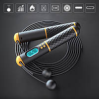 Беспроводная скоростная кроссфит скакалка Smart JUMP ROPE 3м (шары 25 см) с электронным счетчиком прыжков, тай