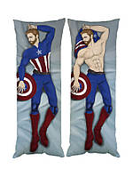 Подушка дакимакура Марвел Мстители Капитан Америка декоративная ростовая подушка для обнимания Код/Артикул 65
