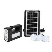 Портативная станция-фонарь с солнечной панелью 3 LED лампами + повербанк GDPLUS GD-17 Топ продаж