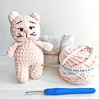 Набор для вязания котика (светло персиковый)