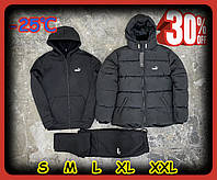 Зимняя куртка для мужчин 3 в 1 Мужская зимняя куртка, теплый спортивный костюм Puma, Мужские куртки