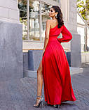 Жіноча довга сукня червона розмір L, фото 7