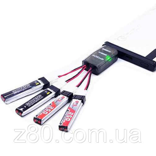 AOKoda CX405 чотирьохканальний зарядний пристрій для 1S Lipo LiHV, фото 2