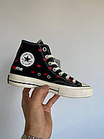 Converse Chuck 70 Embroidered Lips Black