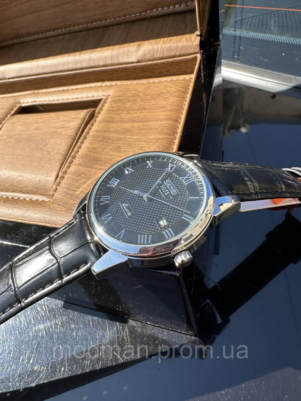 Брендовий чоловічий годинник Skmei Кварцевий наручний годинник для хлопця Скмей Класичні часи на руку для чоловіка