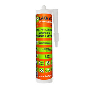 Клей LACRYSIL монтажний акриловий "Божевільна липучка", 400 г
