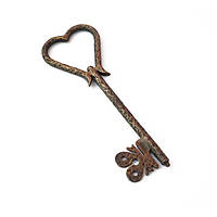 Ключ Сердце для ритуала "Отливка воском" 6*0,5*17,5см. 105