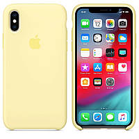 Чехол на iPhone X/XS,SILICONE CASE,Светло-желтый,Mellow Yellow