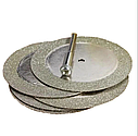 Комплект дисків алмазних 50 MM на гравер, дриль (10ШТ) + 2 тримачі, фото 3