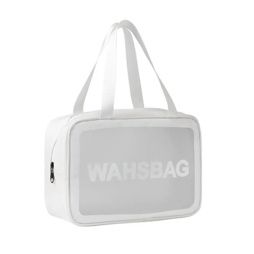 Жіноча косметичка органайзер WASHBAG BIG з двома ручками біла, фото 1