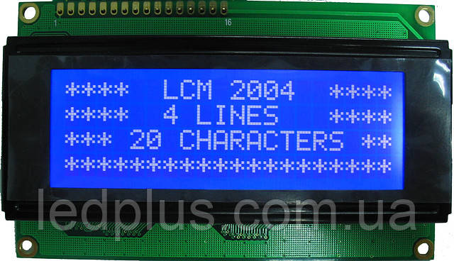 Індикатор РКІ LCD 2004 з підсвіткою Синій