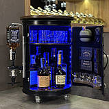 Бочка бар в чорному кольорі на коліщатках з наливатором, подарунок до дня захисника України, фото 9