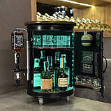 Бочка бар в чорному кольорі на коліщатках з наливатором, подарунок до дня захисника України, фото 6